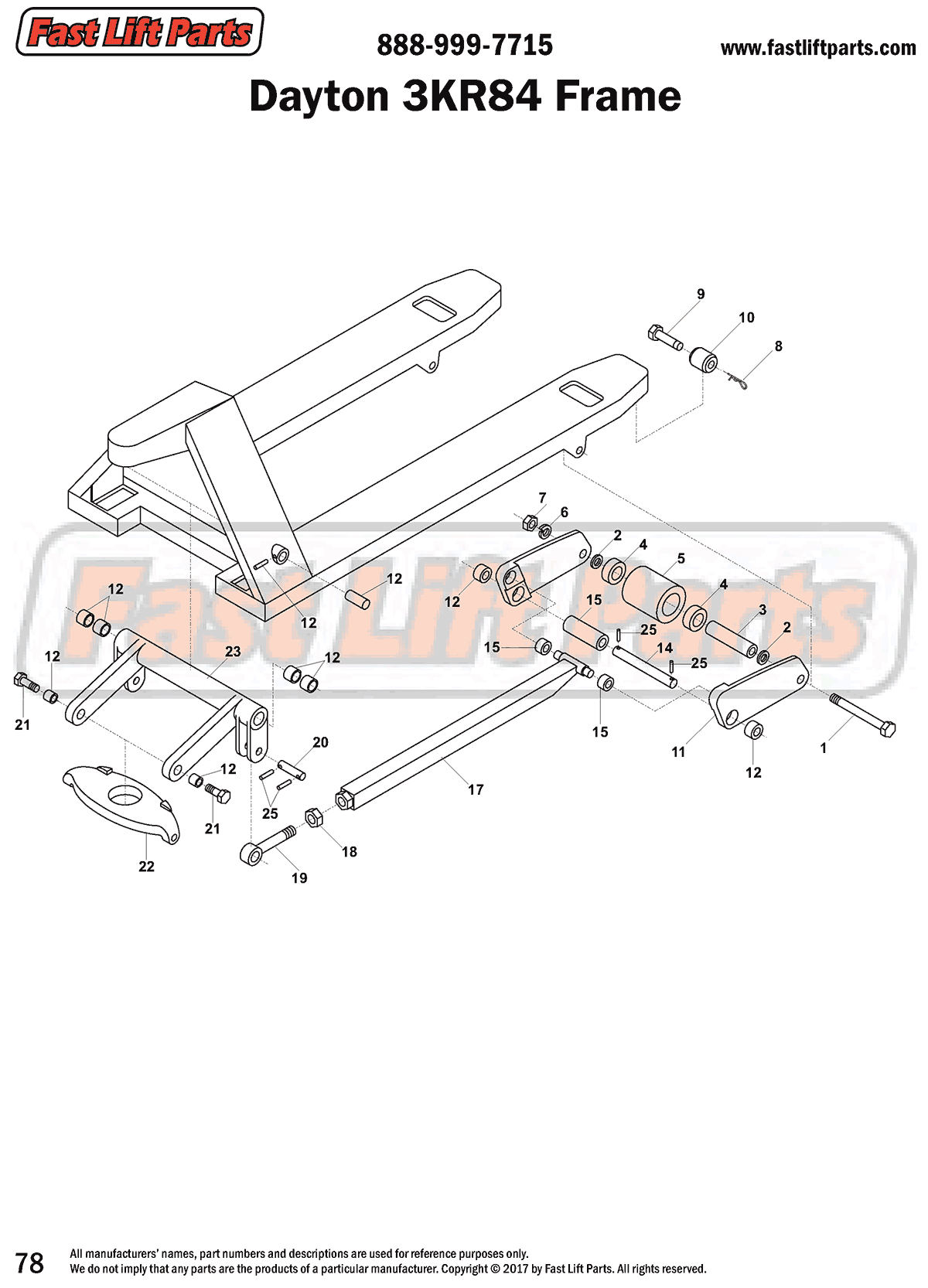 Dayton 3KR84 Frame Line Drawing