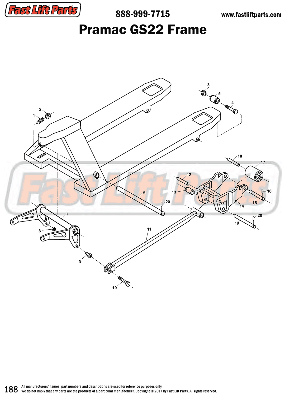 Pramac GS22 Frame Line Drawing