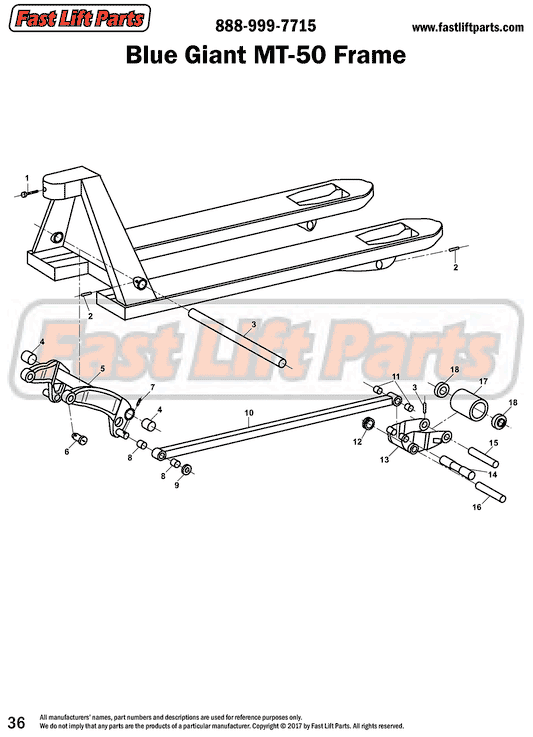 Blue Giant MT-50 Frame Line Drawing