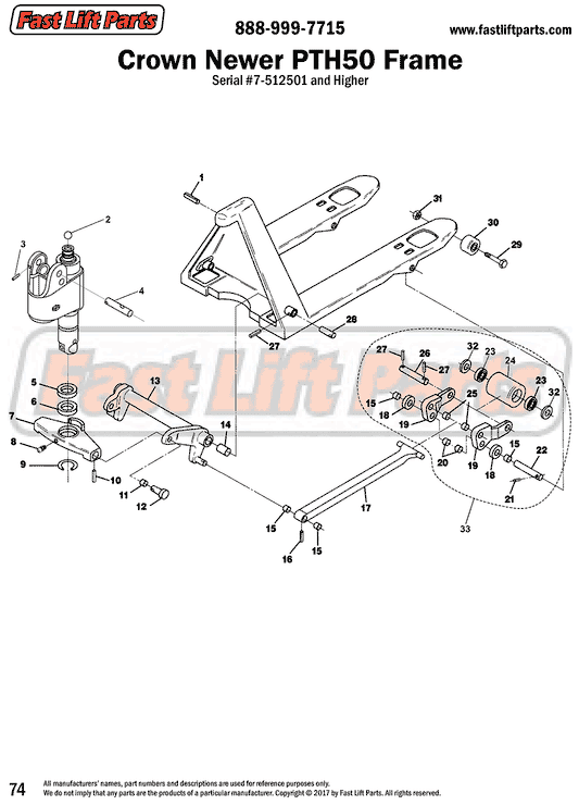 Crown Newer PTH 50 Frame Line Drawing