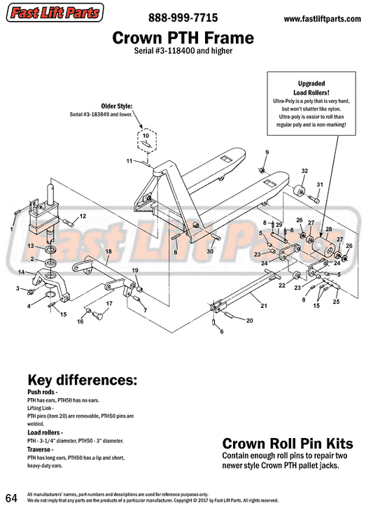 Crown PTH Frame Line Drawing
