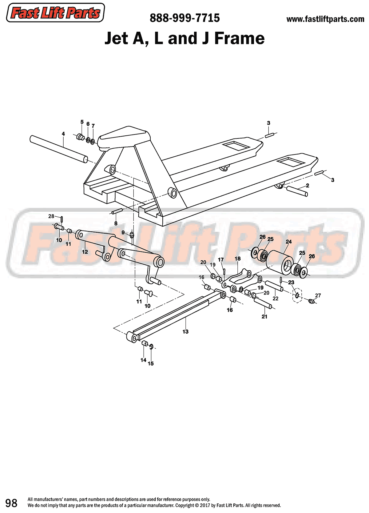 Jet A, L & J Frame Line Drawing