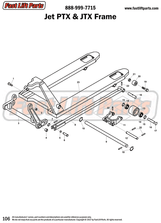 Jet PTX & JTX Frame Line Drawing